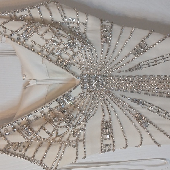 MANDALAY SILK JEWELED DRESS SZ 4 STUNNING - Picture 10 of 10